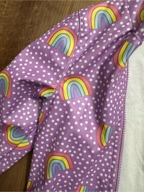 Cat & Jack Purple Rainbow Dot Raincoat
